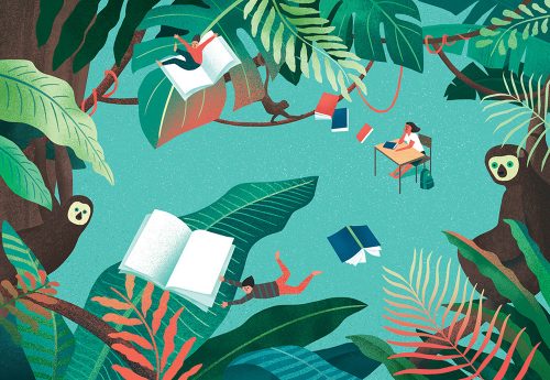Illustrations by South Korean Artist Ahra Kwon – Day Dreaming of the Jungle