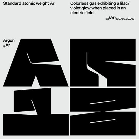 Modern Minimal Brutalist Typography Design Posters – Argon AR18