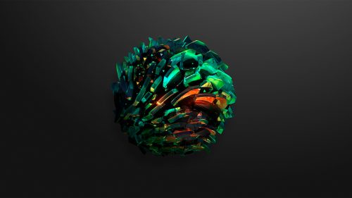 Colorful Encrusted 3D Shapes Objects