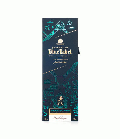 Johnnie Walker Blue Cities Dominican Republic Alcohol Whiskey Illustrated Packaging Product Design