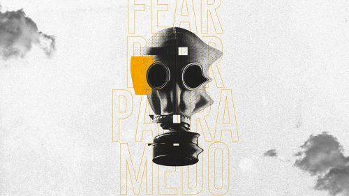 FEAR KOVID (Covid-19) – Gas Mask – Grunge Design