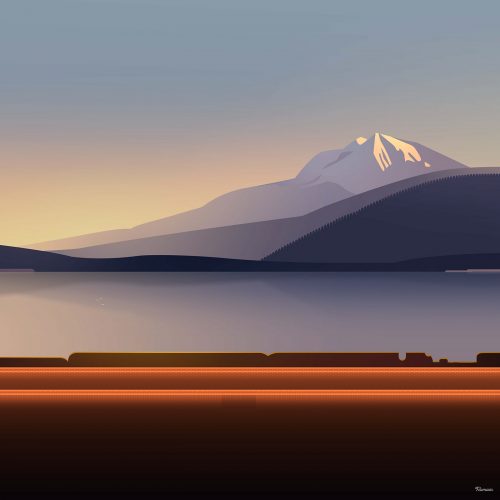 Snow capped mountain Illustrations by Romain Trystram