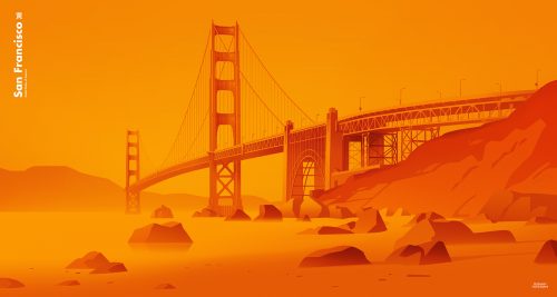 San Francisco Bridge Illustrations by Romain Trystram