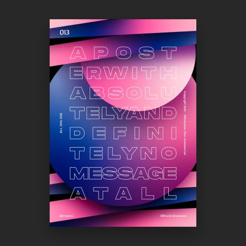 David Glissmann Geometric Monument — Poster Series Chpt. I Gradient Vaporwave