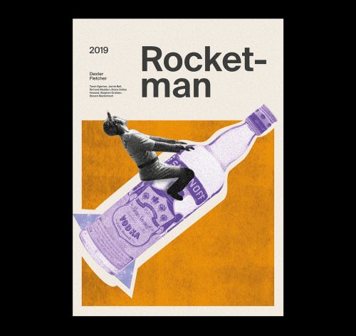 Bauhaus inspired Typographical movie poster designs – The Rocketman