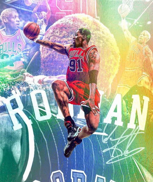 Brandon Long – NBA Illustrated Sports Posters – Dennis Rodman