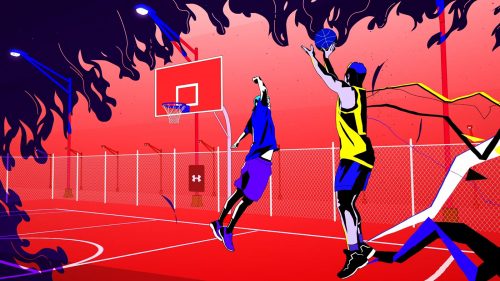 Under Armour DSG+Lightning Basketball Cell Shading Style Frame Illustrations