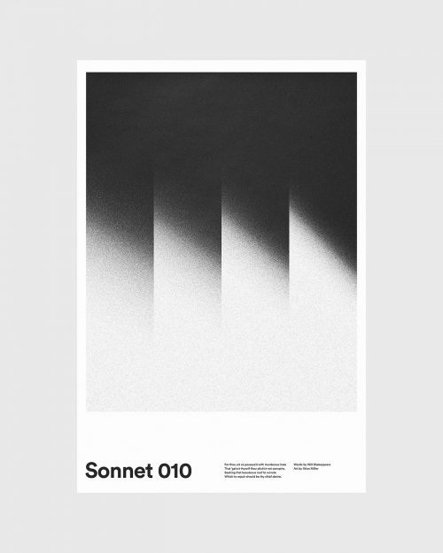 Optical Art Soft Edge Gradient Visual Abstract Light and Dark Black and White Posters Shakespear ...