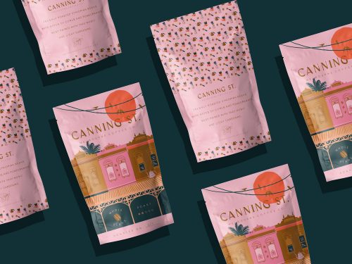 Illustrations by Monique Aimee – Canning Street Coffee Packaging