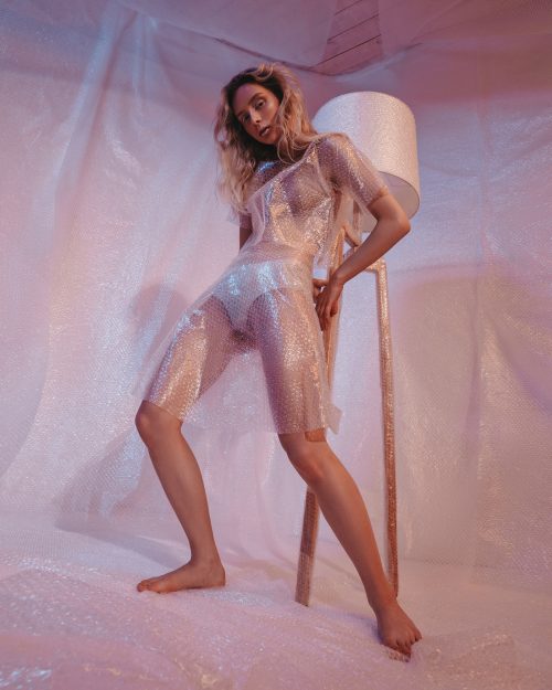 PUPYRKA Bubble wrap pop model portrait creative photography sexy seductive