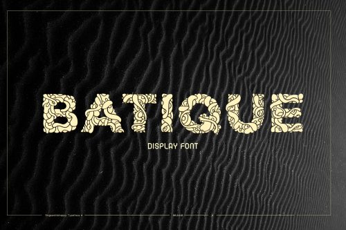 Batique Font Typeface – Indonesia Batik pattern Poster Design