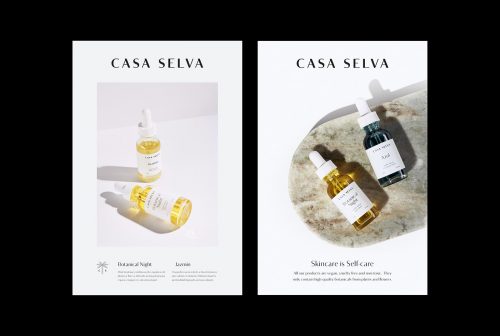 Casa Selva skincare line rebrand branding packaging product photography health beauty makeup