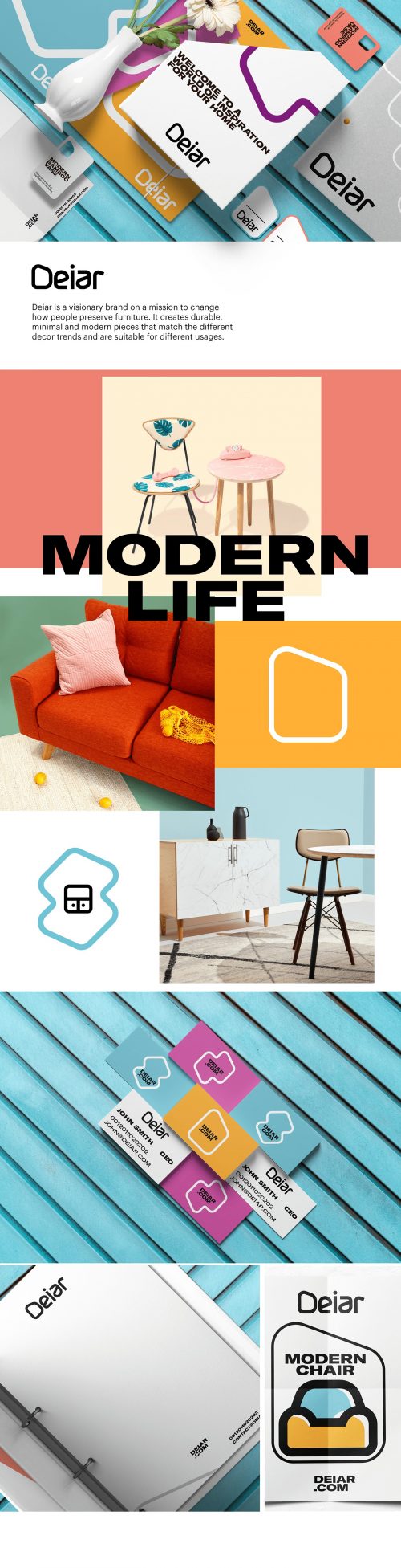 Deiar Home Furniture Interior Design Brand Identity Branding Design