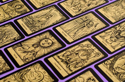 Illustrations by Travis Pietsch tarot deck gold