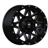 Black Mamba M-2 18x9 Matt Black with Machined Rivets and Milling