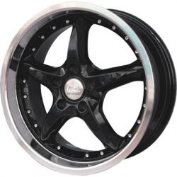 G2 G2-106 17x7 Gloss Black with Machine Lip