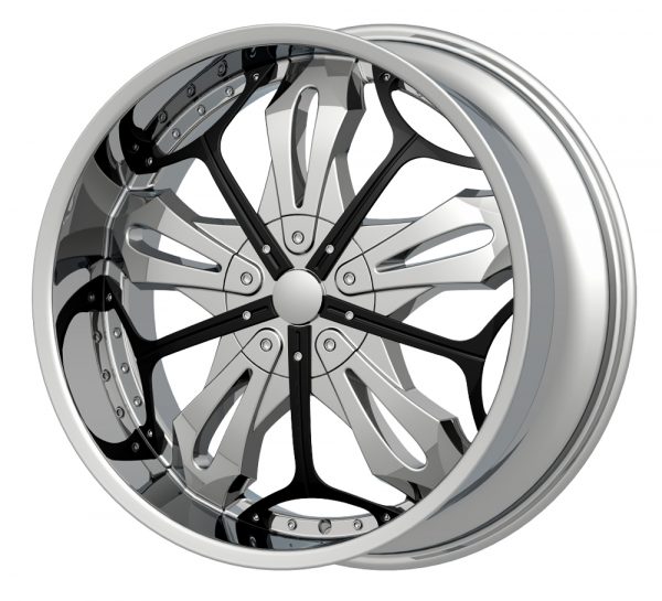 G2 G2-347 22x9.5 Chrome with Paintable Inserts