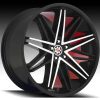 Scarlet SW-1 22x8 Matt Black Machined with Scarlet Inner Lip