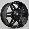 V8 V-11 17x8 Matt Black with Machined Rivets