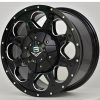 V8 V-7 16x8 Matt Black with Machined Rivets and Milling