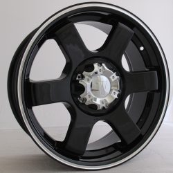 Velocity VW-445 17x7.5 Gloss Black with Machine Pinstripe