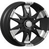 Velocity VW-840 22x10 Gloss Black with Machine Face