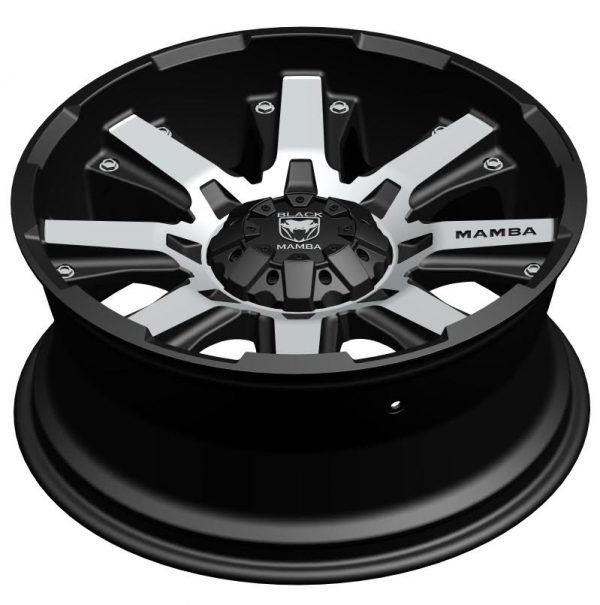 Black Mamba M-13 20x9 Matt Black with Machine Face