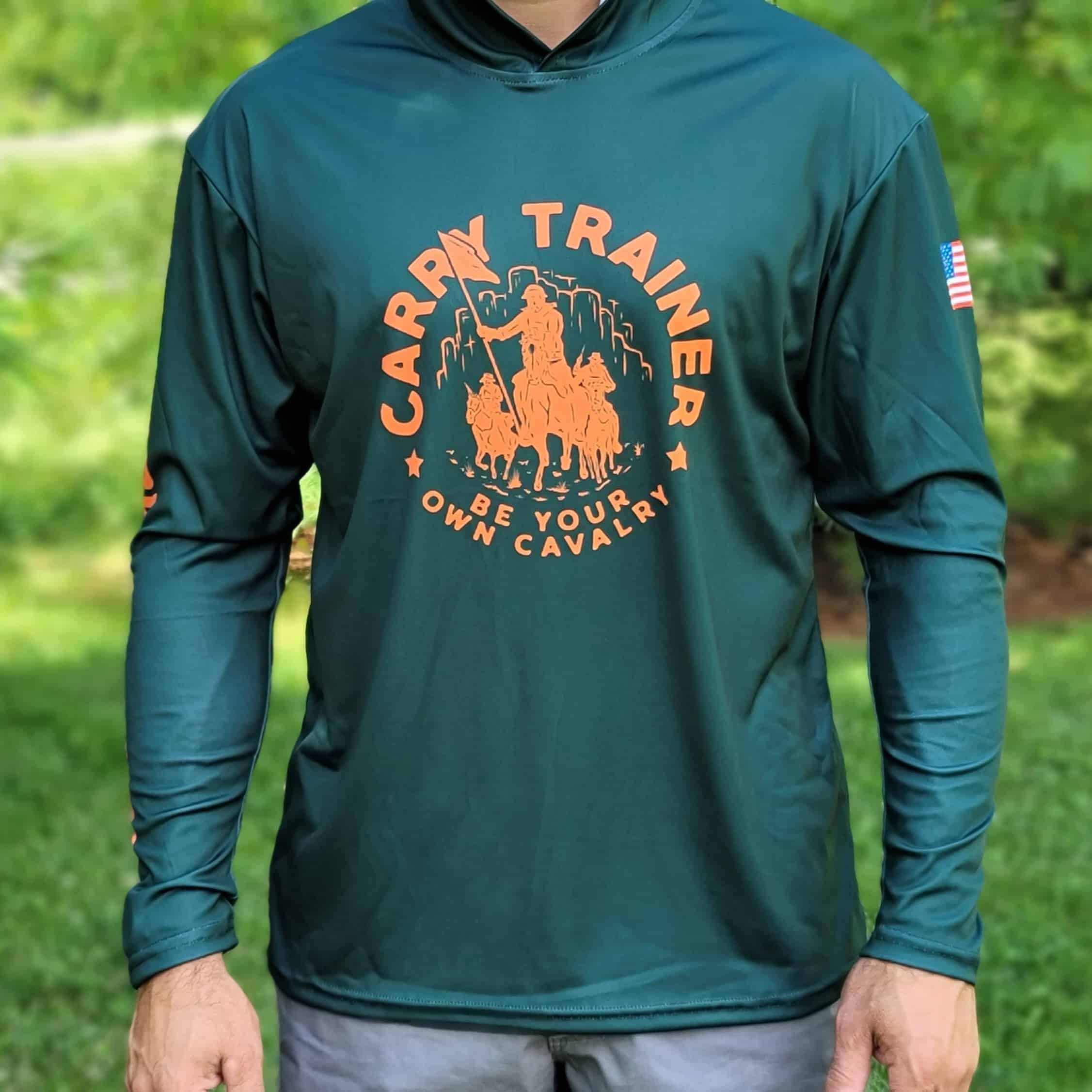 Be Your Own Cavalry, Long Sleeve Hooded Sun Shirt - Carry Trainer