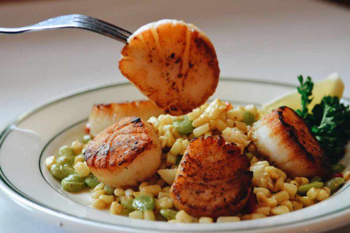 Seared scallops like these at RT’s on Mount Vernon Avenue are just part of the bounty offered by over 70 Alexandria restaurants during Restaurant Week. (Courtesy photo)