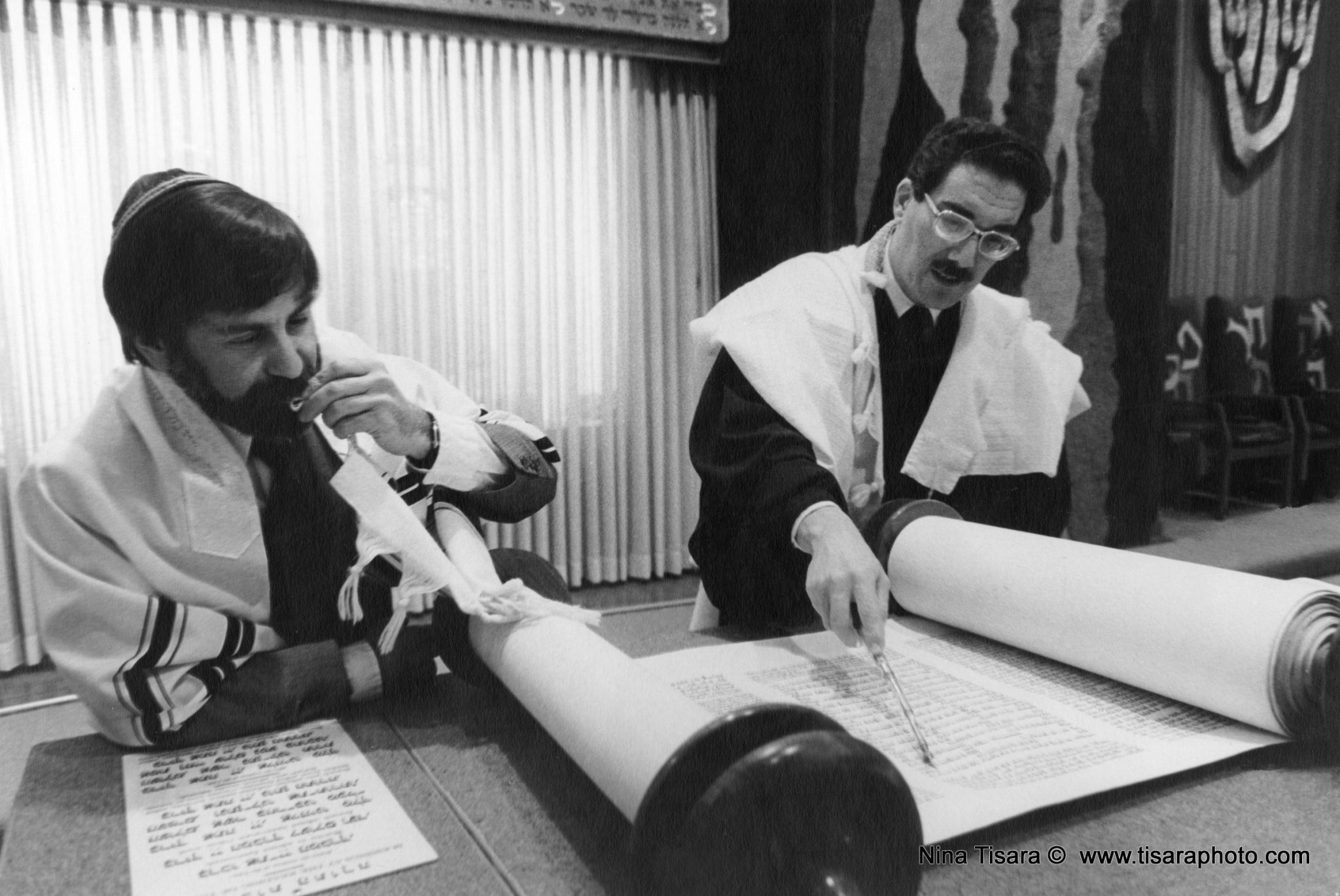 Torah reading at Agudas Achim Congregation in Alexandria, Virginia