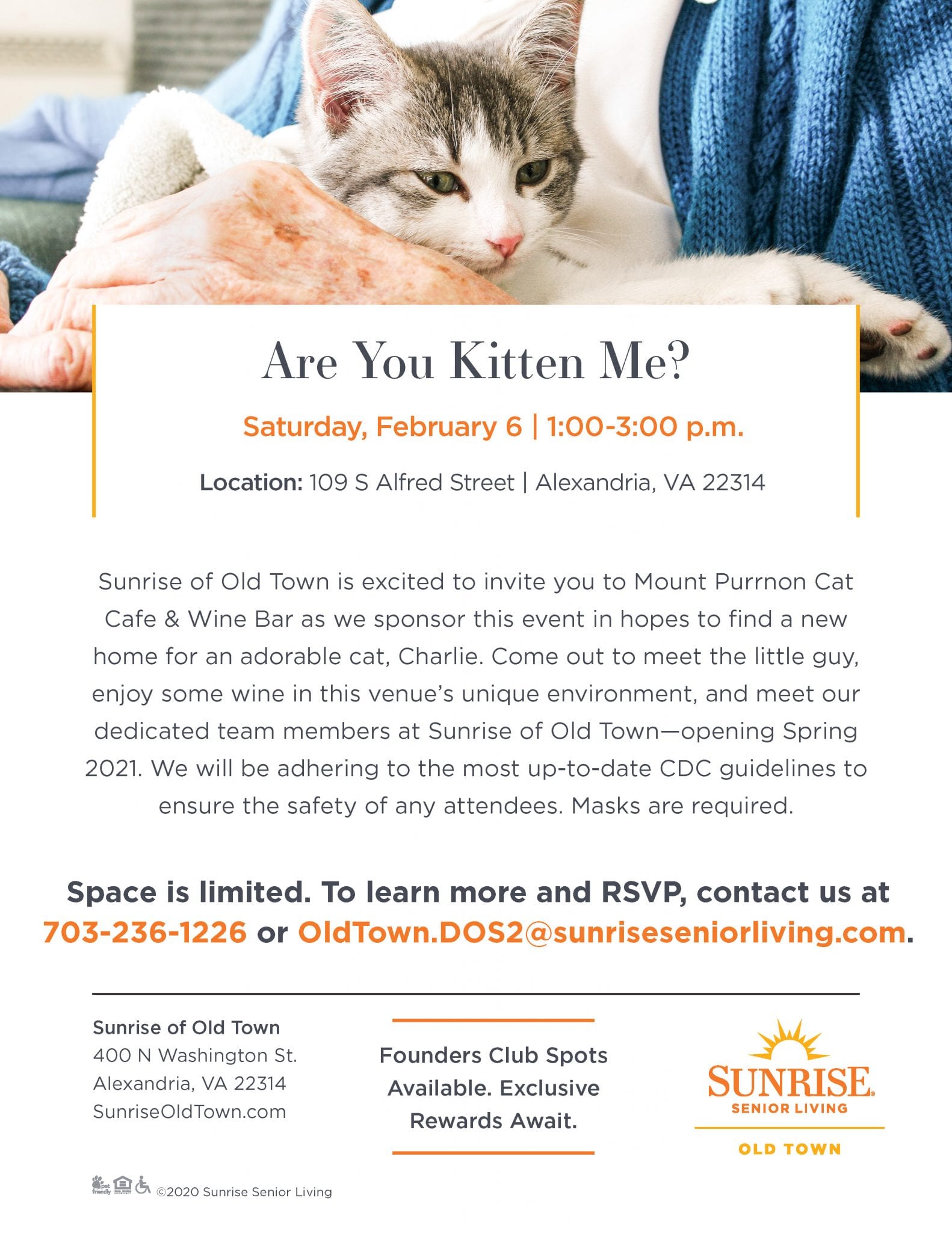 Sunrise Senior Living Hosts Adoption Event at Mount Purrnon Cat Cafe