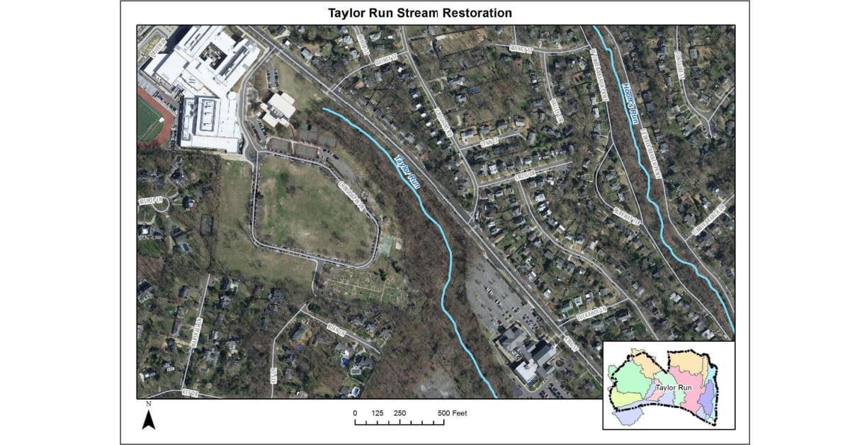 Aerial View of Taylor Run Map (Image: City of Alexandria)