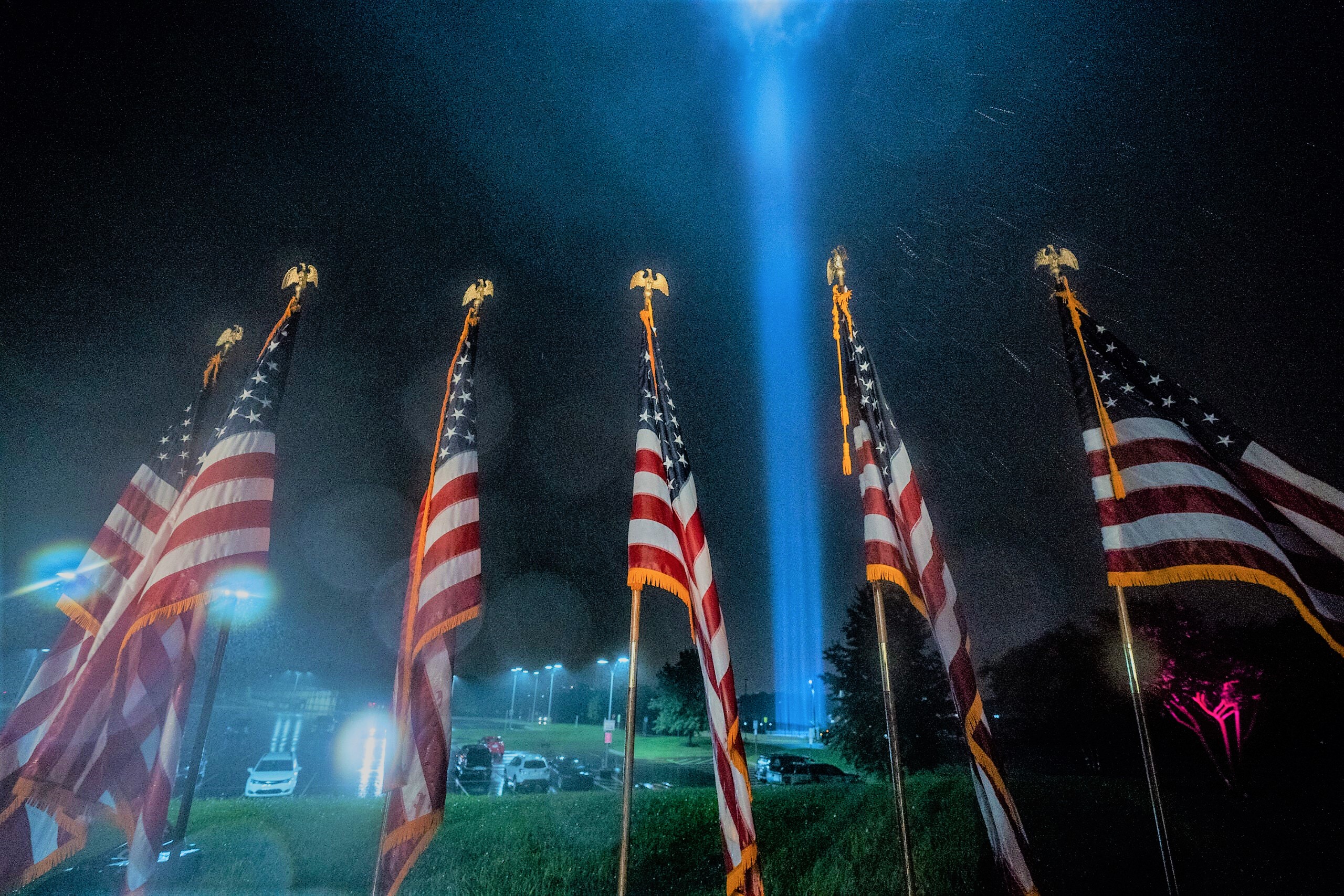 The Towers of Light at The Pentagon will be lit from September 9, 2021 through September 12, 2021. (Photo: Tunnel to Towers Foundation)