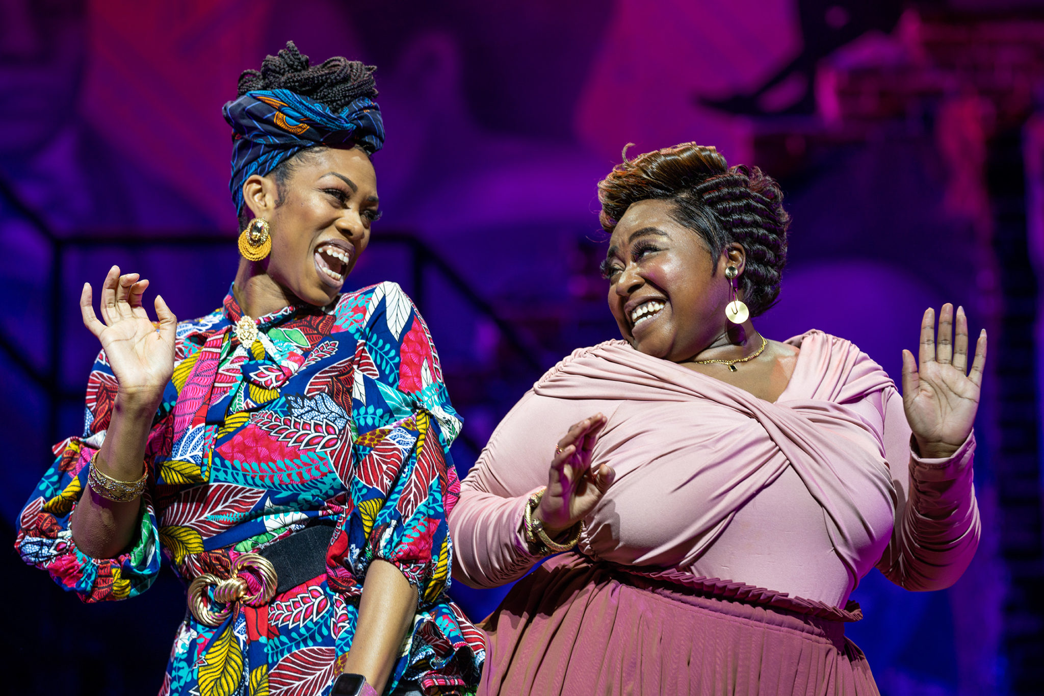 Raquel Jennings as Jacqui and Arica Jackson as Haley in the 2022 Ford’s Theatre world-premiere musical “Grace.” (Photo by André Chung.)