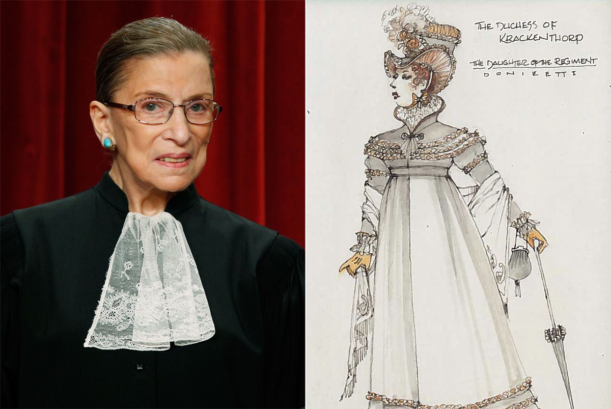 RBG with her signature collars