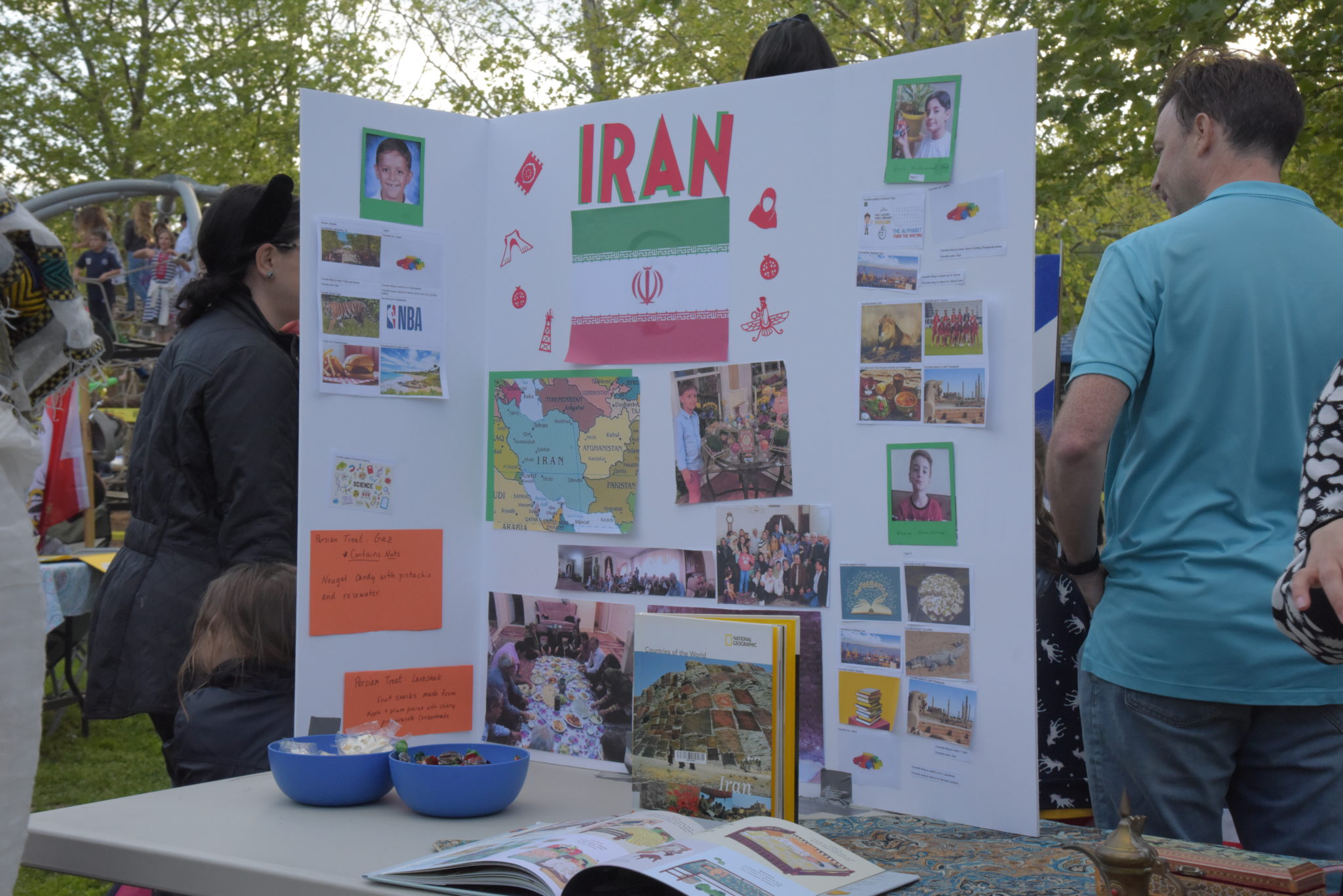 table with poster board