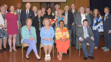 a group of about 30 people, Alexandria Living Legends 2020 and their families