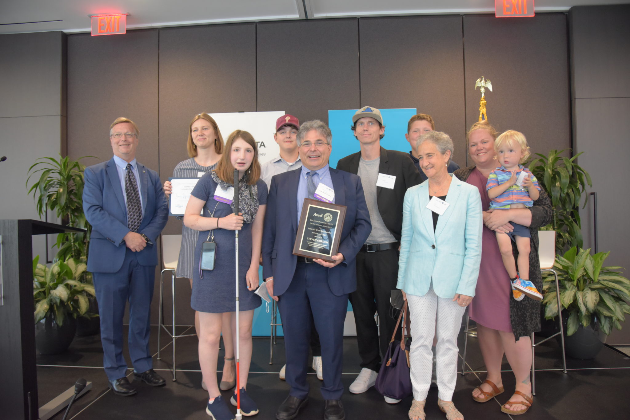 a group of City representatives and awardees at the disability awards in alexandria 