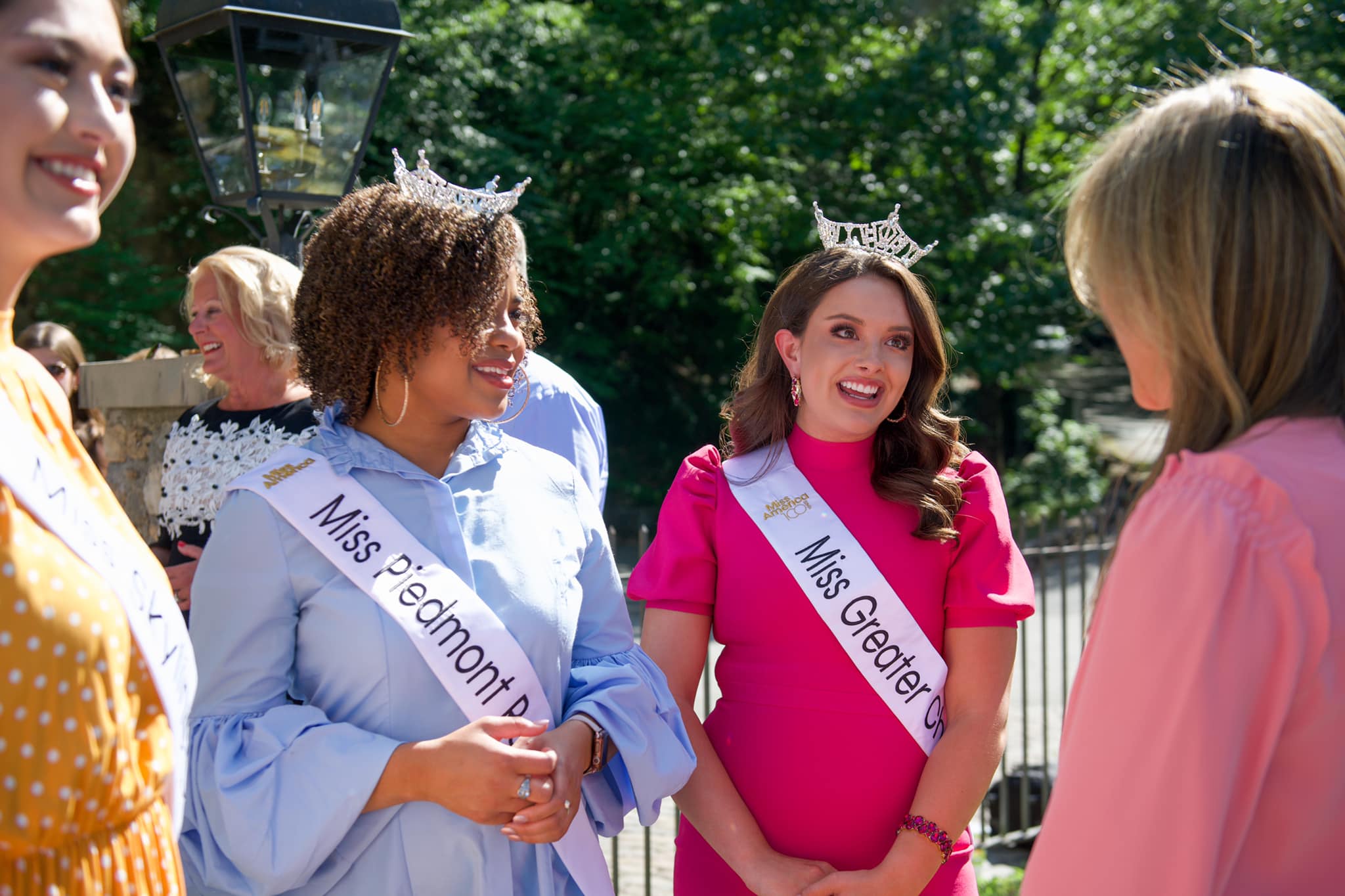 two Miss Virginia 2022 contestants speak with First Lady of Virginia