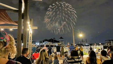 FIreworks in Alexandria on Potomac Waterfront. (Photo: Mary Wadland)