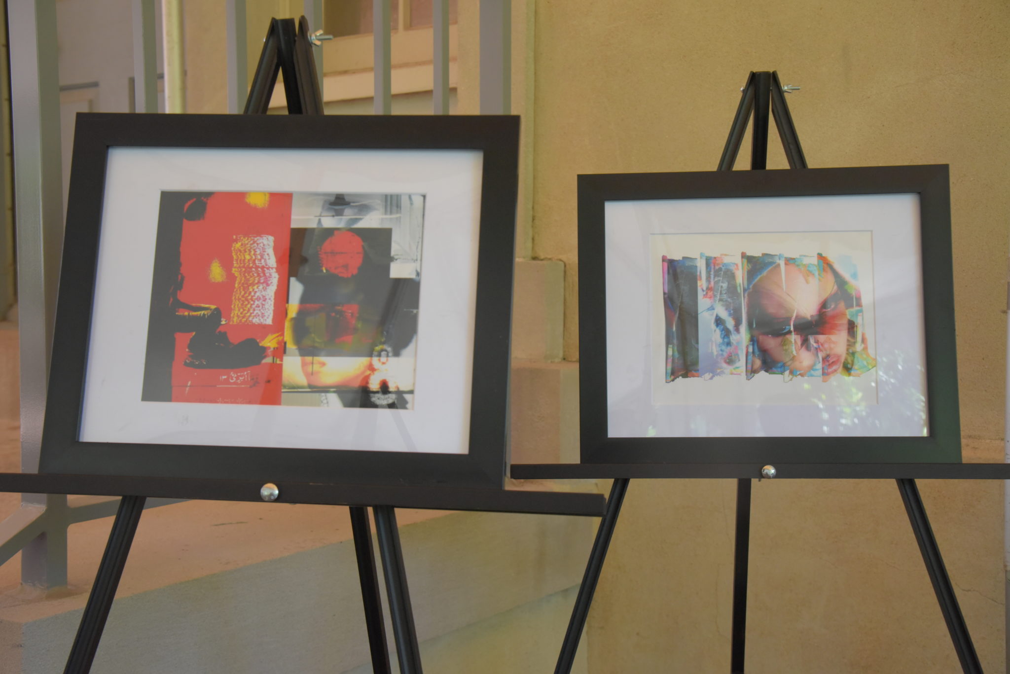 local photography pictures two abstract colorful images in black frames on eagles