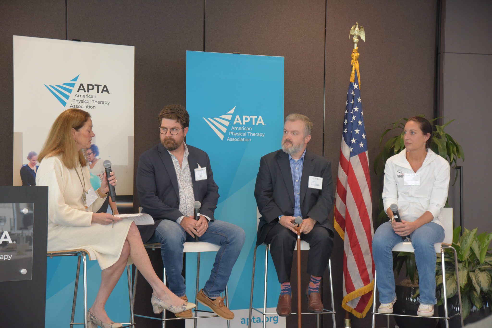 a panel of discussion leaders at the apta disability awards