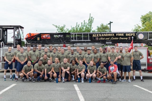 Alexandria Fire Department 2022 recruits pose for a group photo