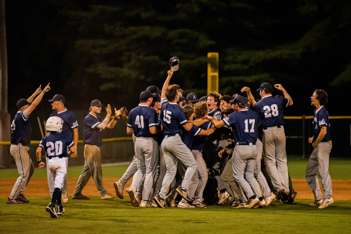 aces players storm field as they win the game