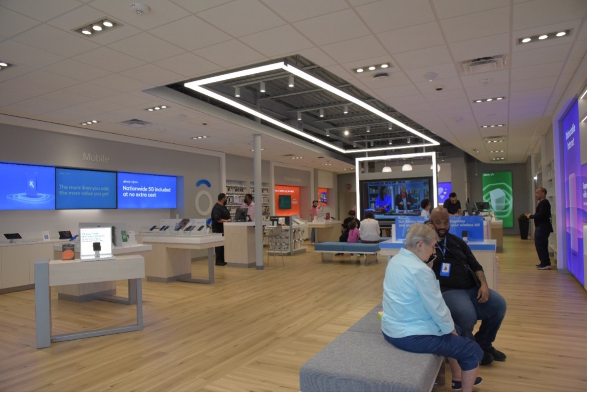 Interior of the Xfinity store at Shoppes at Foxchase