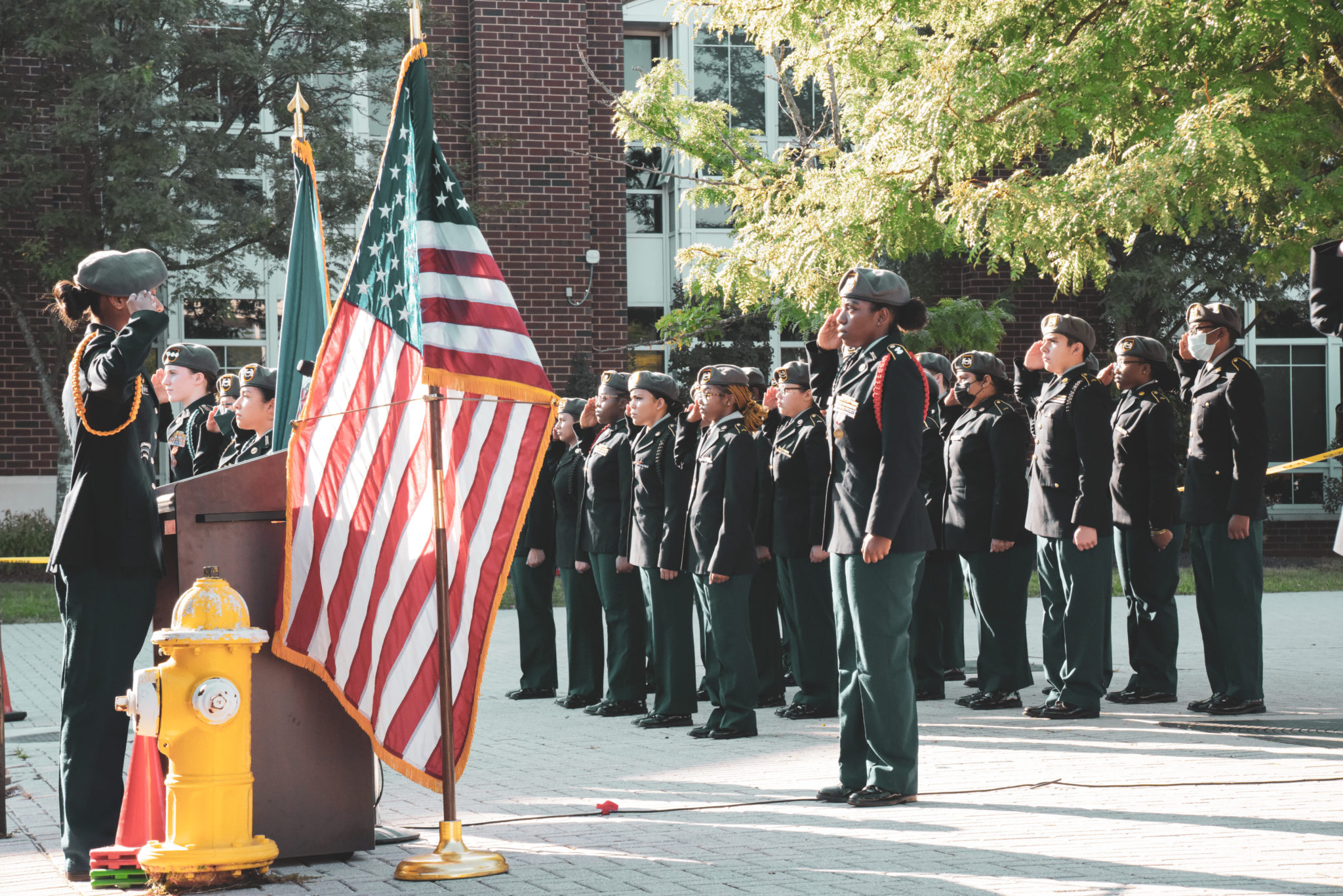 ACHS JROTC salute in honor of the 9/11 victims. (Photo Grace Billups Arnold)