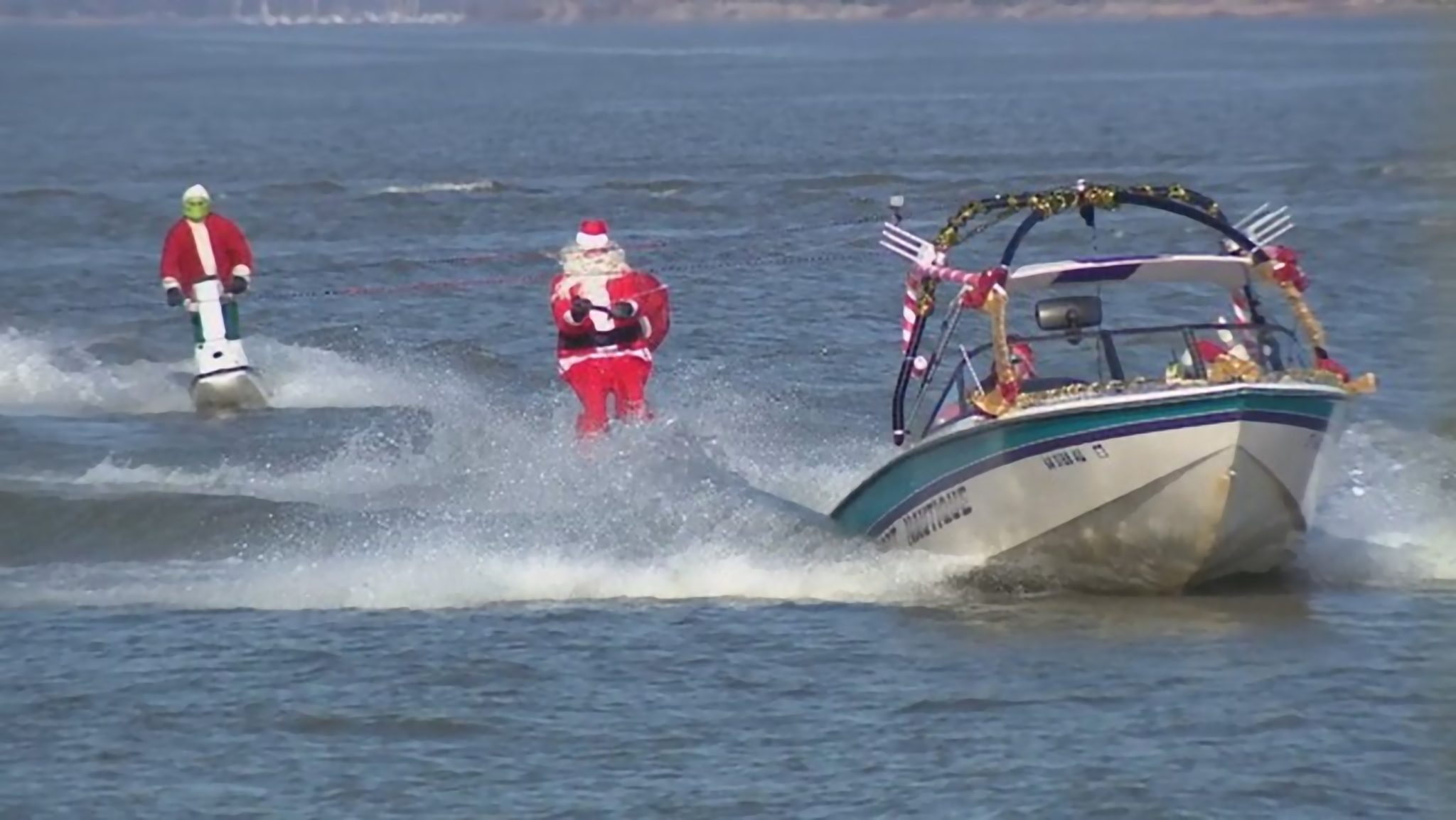 Waterskiing Santa Coming to Alexandria Waterfront, Saturday, December