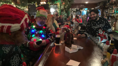 Guests drinking at bar