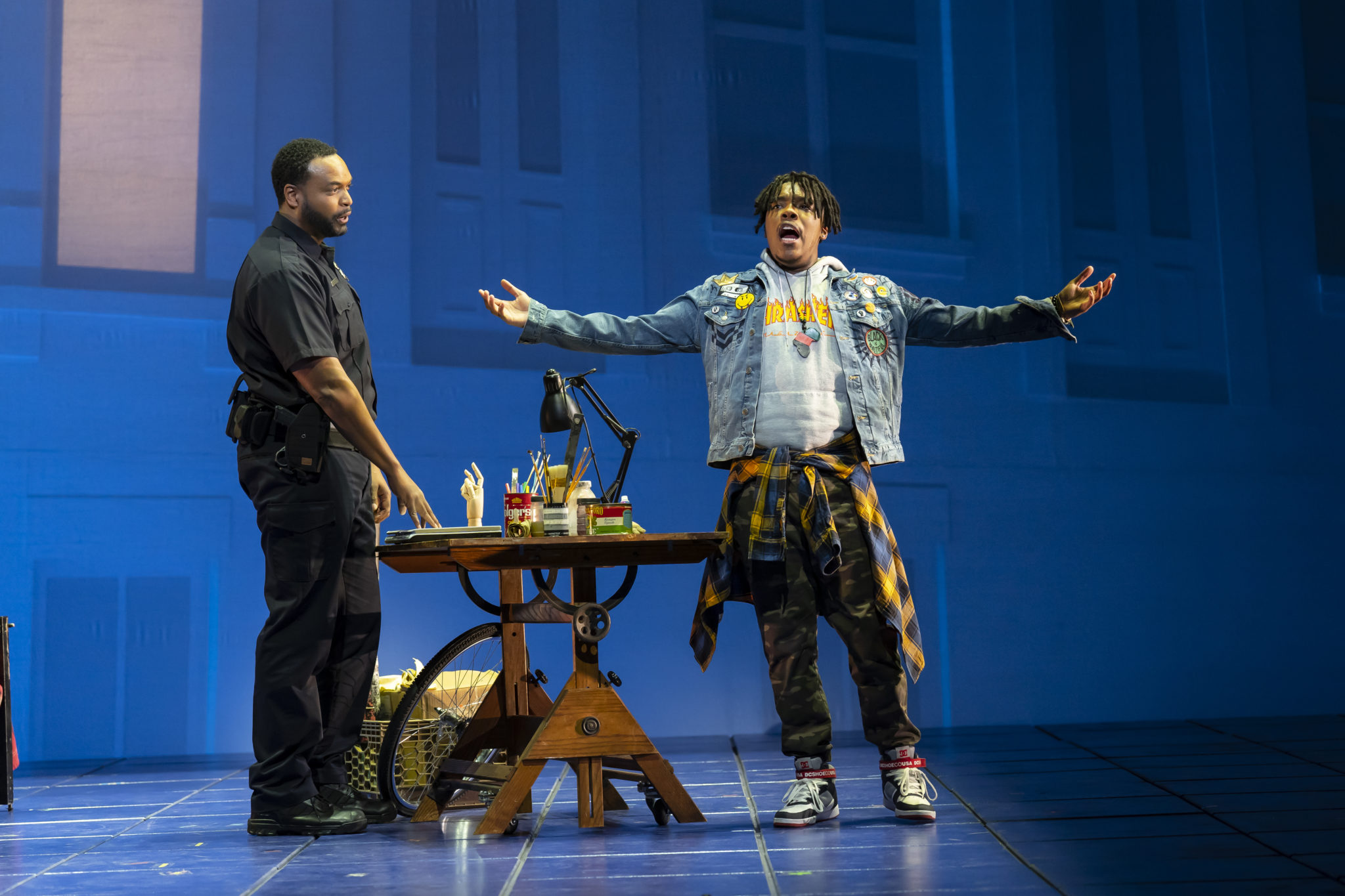 Bass Kenneth Kellogg (left) plays The Father; tenor Aaron Crouch (right) plays The Son. (Photo: Scott Suchman)