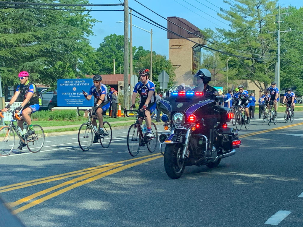 Fairfax County Police Unity Tour Rides Through Mount Vernon